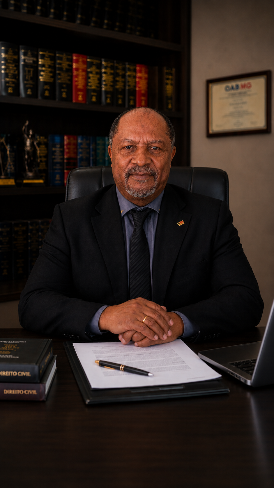 Dr. José Mota do Nascimento, advogado, em seu escritório no Barreiro, Belo Horizonte